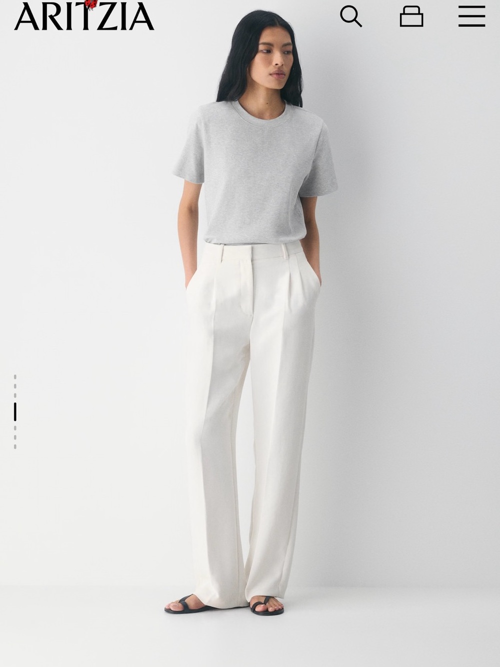 Wilfred Wide-Leg High-Rise Trousers in Light Birch